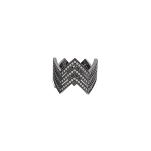 925 Sterling Silver Pave <b>Diamond</b> <b>Rings</b> Exporters Handmade Jewelry Oxidized Silver <b>Ring</b> - Product Image 1