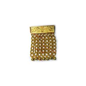 Tablier maçonnique doré avec pompon - Product Image 1