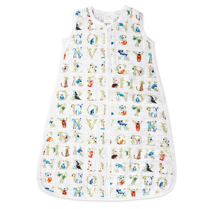 100% coton bio bébé sac de couchage été mousseline imprimé tricoté doux portable nouveau-né enfant en bas âge Velcro Animal chaud printemps - Product Image 3