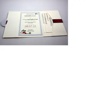 cotton fabric pocket fold wedding invites suitable for wedding stationers and wedding invitation designers, with inserts