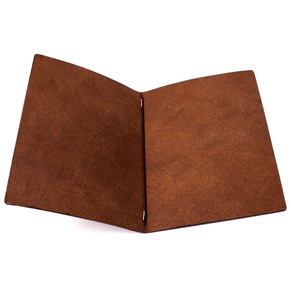 Cubierta de menú de cuero PU personalizada A4 hecha a mano para soporte de menú de restaurantes - Product Image 1