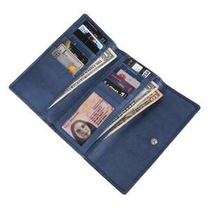 Most Selling Designer Blue Black Leather RFID Round Zip Wallet <b>Purse</b> <b>with</b> Wrist Strap and <b>Phone</b> <b>Holder</b> Available For Sale - Product Image 1