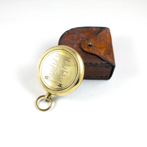 Calyron เคสหนังเข็มทิศทิศทางแบบย้อนยุคทำด้วยมือทำจากทองเหลืองยุโรปโบราณสำหรับพกพากระเป๋าโลหะเครื่องมือทางทะเลของขวัญแปลกใหม่ - Product Image 4