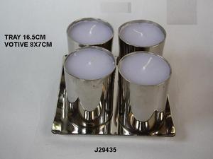 Portavelas con acabado de cobre en bruto en aluminio con portavelas de latón encerado decoración del hogar para fiesta boda hogar - Product Image 4