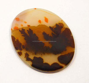คุณภาพสูง AAAA หินโมรา dendritic Agate RC DQ1หลวมใบรับรอง IGI สำหรับทำเครื่องประดับทำ Rida สีน้ำตาลขาว - Product Image 2