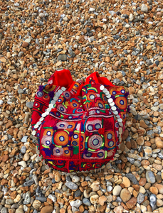 Sac Banjara fait main en tissu de coton vintage brodé, style bohème décontracté avec doublure en coton - Product Image 3