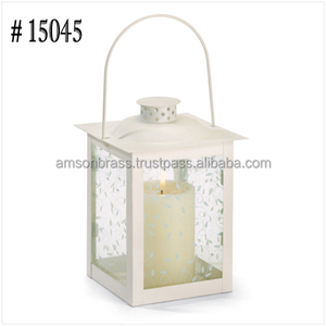 <b>Lantern</b> <b>White</b> Finishes Home Garden Hanging Candle <b>Lantern</b> and Wedding Decoration Metal <b>Lantern</b> Classic - Product Image 5