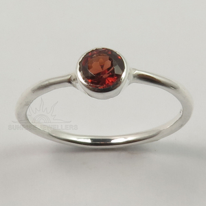 การตั้งค่าฝากระโปรงพลอยโกเมนธรรมชาติ925เงินสเตอร์ลิงน่ารักแหวนปาร์ตี้งานแต่งงานขนาดเล็กจิ๋วที่สวยงามเครื่องประดับ unisex เลือกใดๆ - Product Image 2