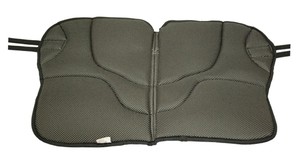 Tapis de selle d'équitation en cuir synthétique noir - Product Image 5