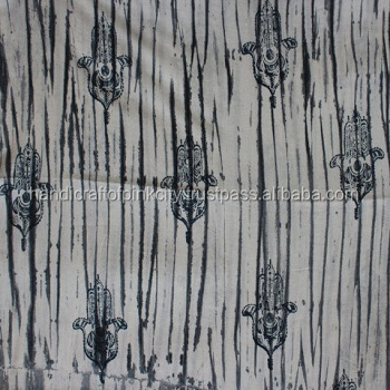 Индийская ткань с ручным принтом, ткань с краской