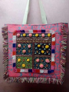 Indian Modern Bohemian Summer Embroidery Designer Handmade <b>Beaded</b> Messenger Bags Light Weight <b>Large</b> Capacity Women Evening Bags - Product Image 3