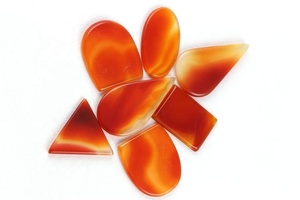 Juego de 7 piezas de grado superior de ónix rojo natural hermoso suave Multi-forma cabujones con parte posterior plana piedras preciosas sueltas al por mayor - Product Image 4