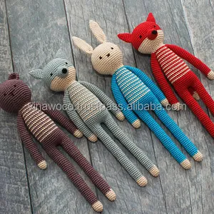 귀여운 동물: 수제 크로 셰 뜨개질 장난감 크로 셰 뜨개질 amigurumi amigurumi 장난감 어린이를위한 장난감