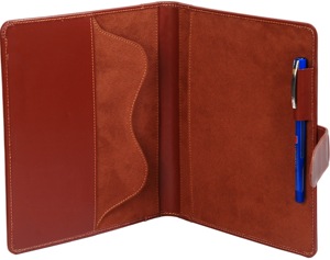 Couverture de cahier élégante en cuir rose de haute qualité pour les étudiants des écoles et des collèges Utilisation promotionnelle Tailles personnalisables - Product Image 4
