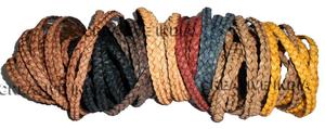High Quality 3mm Flat <b>Braided</b> Leather Cord for Bracelet Making Wholesale Jewelry Findings & Components at Factory Prices - Product Image 3