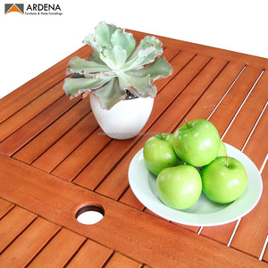 Minimalista de 6 plazas al aire libre muebles de ocio moderno de madera de caoba mesa de billar juego de comedor para hoteles de patio Indonesia - Product Image 4