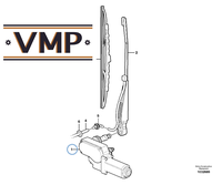 VOE 11170169 - Motor Wiper untuk Wheel Loader L60, L70, L90, L110, L120, L150, L180, L220, L250 - Suku Cadang Berkualitas Tinggi OEM