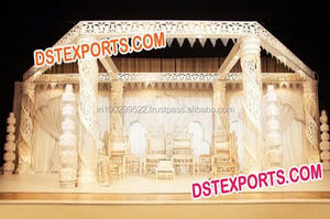 Conjunto de Mandap de Cristal para Bodas de Último Estilo, Mandaps de Cristal con Corte de Fibra, Mandap Decorado con Cristales de Nuevo Estilo NEWYORK - Product Image 3