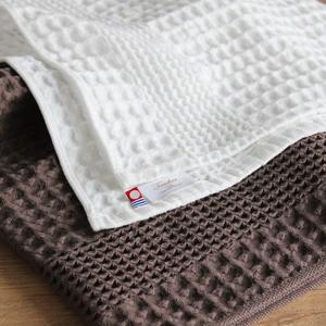 [Wholesale Products] HIORIE Imabari Brand 100% Cotton Woven Waffle <b>Towel</b> Hand <b>Towel</b> 34cm*80cm 88g 350 GSM Honeycomb Brown - Product Image 5