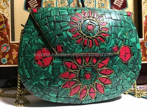 Bolso de noche de lujo personalizado, bolso de mano con cuentas para mujer para bodas, venta al por mayor de Guru Kirpa Exports - Product Image 2