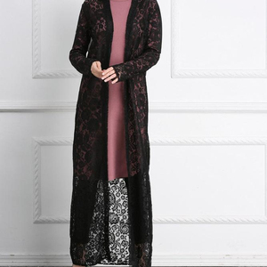 Fabuleuse qualité femmes musulmanes rayé Abaya Dubai caftan Robe Kimono - Product Image 1