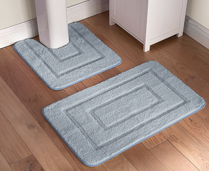 Ensemble de tapis de salle de bain modernes en coton écologique de luxe fabriqués à la machine - Product Image 4