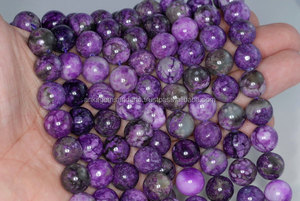 Gema de Gema púrpura, cuentas redondas de alta calidad, venta al por mayor - Product Image 4