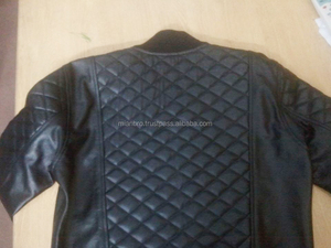 Blouson aviateur matelassé en cuir de luxe pour homme, hiver 2022, en cuir de vache véritable, personnalisé, écologique, respirant, coupe-vent, noir - Product Image 5