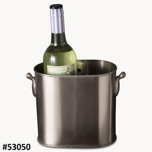 Metal <b>Stainless</b> <b>Steel</b> Tabletop <b>Wine</b> <b>Cooler</b> Antique Ice Bucket Home and Bar <b>Wine</b> <b>Cooler</b> - Product Image 1
