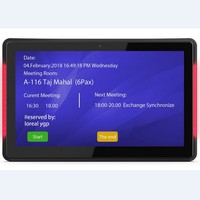 Alimentation murale POE de 10 à 15.6 pouces Salle de réunion Lecteur de tablette Android avec lumière LED colorée
