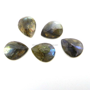 Haute qualité 20x16mm poire à facettes naturel Labradorite bleu/argent 11.95 Cts pierre précieuse en vrac pour bijoux forme ronde/ovale - Product Image 2