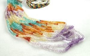 Collar de Cuentas Facetadas Micro Rondelle Naturales de Alta Calidad, Collar de Piedras Preciosas Multicolores, Joyería de Moda Geométrica, Regalo Religioso Unisex - Product Image 5