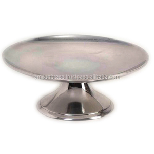 Soporte de pastel de metal europeo al por mayor soporte de postre de boda diseño de grabado soportes de pastel de forma redonda de aluminio y metal - Product Image 4