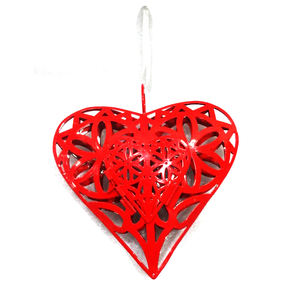 ร้อนขายตกแต่งคริสต์มาสแขวนโลหะสีแดงรูปหัวใจเครื่องประดับ - Product Image 1