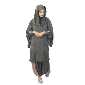 Best Quality Low Prices Jilbab Malhafa Khimar Abaya Wholesale Islamic Clothing Women Custom Sizes