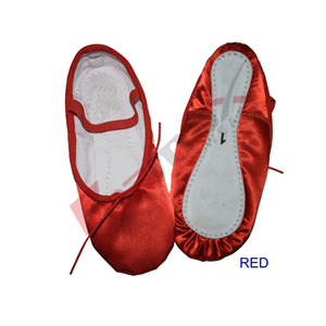 Chaussures de Ballet de danse à semelle complète en cuir souple de couleur blanche de toutes tailles - Product Image 6