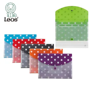 Tùy chỉnh OEM khuyến mại văn phòng văn phòng phẩm A4 Kích thước Polka Dot tập tin PP nhựa giữ thư mục - Product Image 1