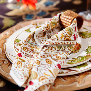 แหวนผ้าเช็ดปากหวายสีน้ำตาลและสีขาวสำหรับขายส่งเหมาะสำหรับตกแต่งห้องครัว - Product Image 5