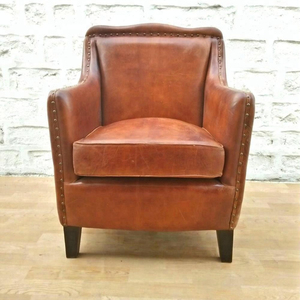 Club de sillón de cuero Vintage de cuero sofá de silla - Product Image 3