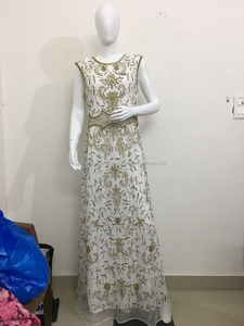 Nouveau Plus Size Elegant Sexy Sleeveless Hand-Beaded Floor-Length A-Line Cocktail Dress for Night Club Evening Wear Spring - Product Image 3