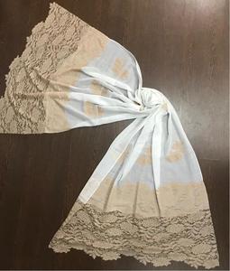 Top Selling New Double Tone <b>Lace</b> Decorated Soft Light Wool Shawl <b>Scarf</b> - Product Image 1