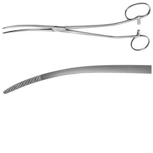 Pince à pansement utérin Bozeman 26cm droite et incurvée en acier inoxydable allemand Mahersi - Product Image 6