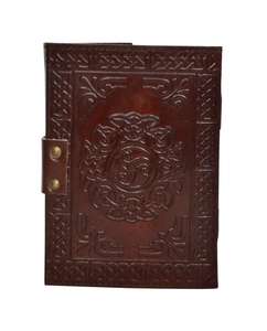 Wholesale Crazy Horse Genuine <b>Leather</b> Vintage Pure Brown Handmade <b>Bound</b> Diary Journal Notebook Hard Cover Personalized With Lock - Product Image 5