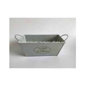 Pots de plantes succulentes argentées, jardinière en métal, seau galvanisé, jardinière en Zinc pour Pot de fleur de jardin et jardinières - Product Image 3