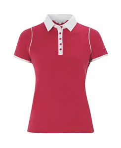 Klassisches Polo Damen Polo Shirt Großhandel Niedriger Preis Polo Shirt Lässig mit ausgefallenem Design 100% Baumwolle Custom ized Logo Single Jersey