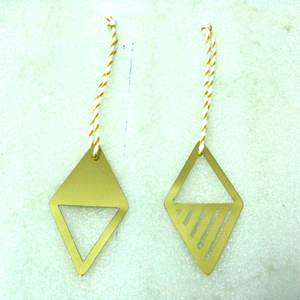 Adorno decorativo colgante de Navidad, forma redonda de Metal dorado, oferta - Product Image 2