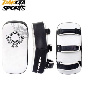 PU Leather Muay Thai <b>Pad</b> MMA Kickboxing Training Curved Standard Kick <b>Pads</b> - Product Image 2