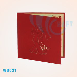 Carte de vœux popup 3D de mariage fait à la main, meilleure vente de style artisanal en papier créatif pour utilisation en souvenir - Product Image 2