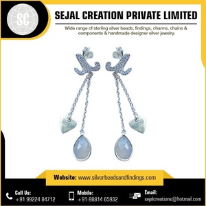 Boucle d'oreille en argent sterling 925 avec pierres précieuses pour cadeau de mariage-Prix d'usine - Product Image 3