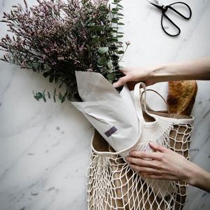 ถุงผ้าฝ้ายสีดำขนาดใหญ่ธรรมดาสำหรับใส่ของชำ - Product Image 6